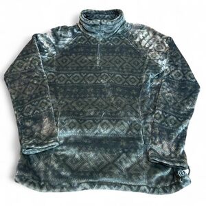 Soft Fleece Aztec printed quarter zip